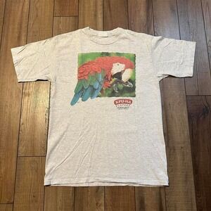 Vintage xpu-ha ecopark parakeet parrot graphic‎ tee large